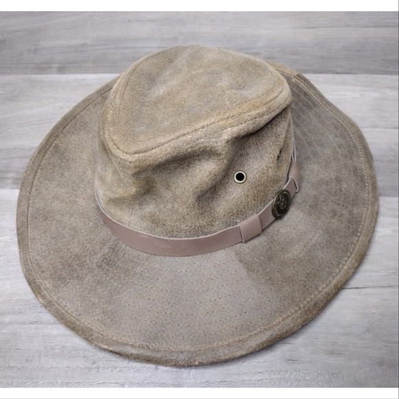 Outback Trading Company 1356 leather Kodiak hat UPF 50 - Picture 1 of 7